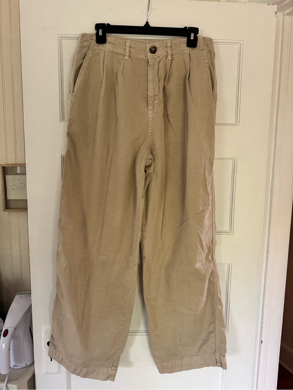 Free People Pleated Chinos in Khaki